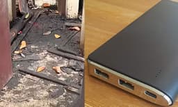 ചാര്‍ജ്ജ് ചെയ്യാനിട്ട പവര്‍ബാങ്ക് പൊട്ടിത്തെറിച്ചു വീട് കത്തിനശിച്ചു ; ആരും വീട്ടിലില്ലായിരുന്നതിനാല്‍ ദുരന്തം ഒഴിവായി