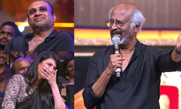 Rajanikanth about soubin and sruthi hassan (Image Source: Youtube)