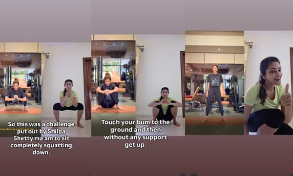 ശില്‍പ്പ ഷെട്ടി കുന്ദ്ര പങ്കിട്ട മൊബിലിറ്റി ചലഞ്ച് ഏറ്റെടുത്ത് പൂര്‍ത്തിയാക്കി അഭിരാമി ; ചലഞ്ച് അക്സ്പ്റ്റഡ് വീഡിയോ സന്തോഷത്തോടെ പങ്കിട്ട് താരം  