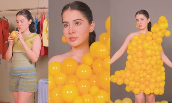 മഞ്ഞ ബബിള്‍​സ് കൊണ്ടൊരു സ്റ്റൈലിഷ് ഗ്ലാമര്‍ ഔട്ട്ഫിറ്റ്;  വണ്‍ ഷോള്‍ഡര്‍ ഡ്രസ്സില്‍ ഡോള്‍ ലുക്കില്‍ ഫാഷന്‍ സെന്‍സേഷന്‍ ഉര്‍ഫി ജാവേദ്