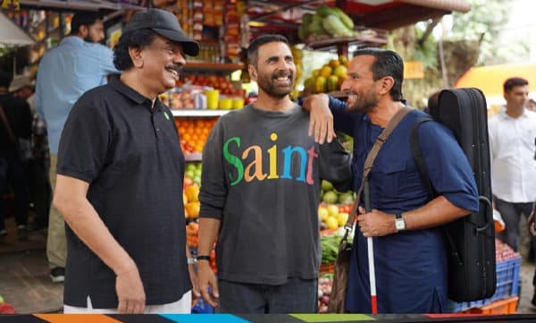 Priyadarshan with akshay kumar and saif ali khan (Image Source: Facebook)