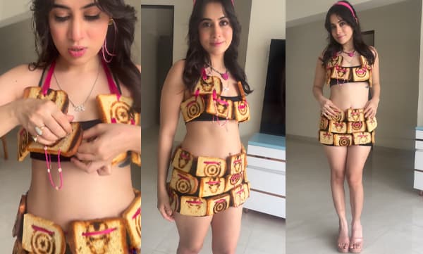 അയണ്‍ മാന്‍, ക്യാപ്റ്റന്‍ അമേരിക്ക പ്രിന്റഡ് ടോസ്റ്റ് ബ്രെഡ് കൊണ്ടൊരു ഔട്ട്ഫിറ്റ്; വീണ്ടും ഞെട്ടിച്ച് ഫാഷന്‍ സെന്‍സേഷന്‍ ഉര്‍ഫി ജാവേദ്