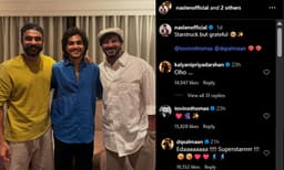 ‘‘എടാ സൂപ്പര്‍സ്റ്റാറെ...’’; നസ്ലെന്‍ പങ്കുവച്ച ചിത്രത്തിന് കിടിലന്‍ കമന്റുമായി ദുല്‍ഖര്‍ സല്‍മാന്‍ ; ‘ഓഹോ’ എന്ന് കല്യാണി, ലവ് ഇമോജി നല്‍കി ടൊവിനോയും