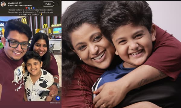 ‘‘പ്രായത്തെക്കാൾ പക്വതയുള്ള കുഞ്ഞിനെ ലഭിച്ച ഞാന്‍ ഭാഗ്യവാന്‍...’’മകൻ അമ്പാടിക്കും ഭാര്യ റീബയ്ക്കും ഒപ്പം ആർജെ അമൻ ഭൈമി; വിമർശകരുടെ വായടപ്പിച്ച് വീണയുടെ മുൻ ഭർത്താവ് 