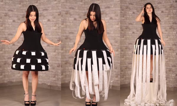 ബ്ലാക്ക് മിനി ഫ്രോക്കില്‍ ഇന്‍വോയിസ് പ്രിന്റിംഗ് മെഷീന്‍; ബില്‍ പ്രിന്റിംഗ് മെഷീനെ ഫാഷൻ സ്റ്റേറ്റ്മെന്റാക്കി ഉര്‍ഫി ജാവേദ്; അമ്പരപ്പിച്ച് താരം 