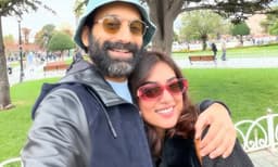 നസ്രിയയെ ചേര്‍ത്തുപിടിച്ച് ഫഹദ്; മനോഹരചിത്രം പങ്കുവെച്ച് താരം 
