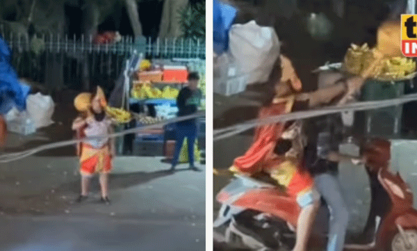 പറക്കാന്‍ വയ്യേ! റാപ്പിഡോ ബുക്ക് ചെയ്ത് മൈതാനത്തേക്ക് പോകുന്ന ഹനുമാന്‍, രസകരമായ വീഡിയോ വൈറല്‍ 
