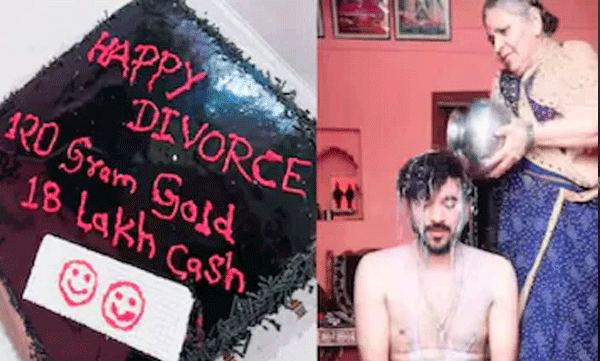 വിവാഹമോചനത്തിന് ശേഷം ശുദ്ധി വരുത്താന്‍ പാലഭിഷേകം നടത്തി യുവാവ്

