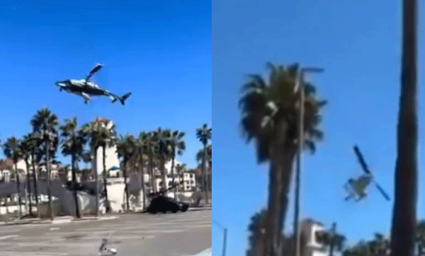 നിയന്ത്രണം നഷ്ടമായി, വട്ടം കറങ്ങി താഴോട്ട് വീണ് ഹെലികോപ്റ്റര്‍: അപകടത്തില്‍ രണ്ട് കാല്‍നടയാത്രക്കാര്‍ക്ക് പരിക്ക്: വീഡിയോ
