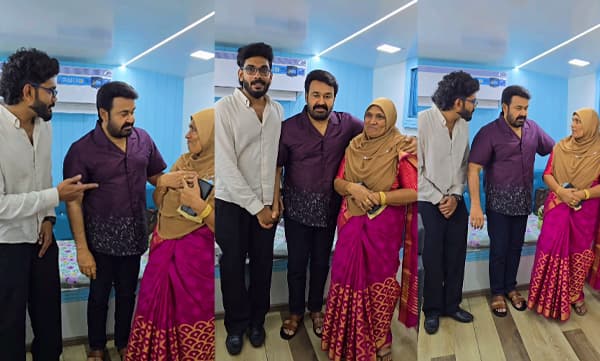 Mohanlal with Muhammad Sarju and his mother (Image Source: Facebook)