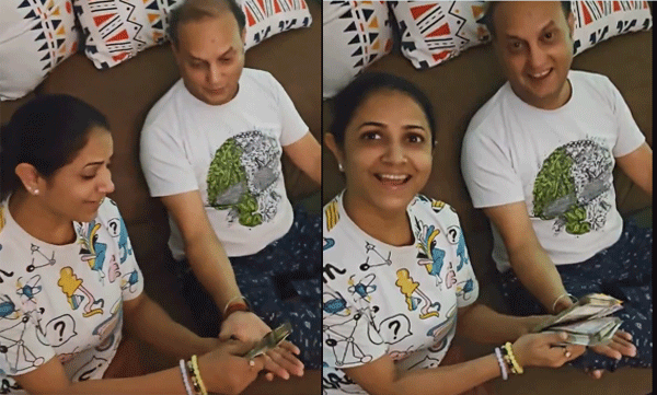 എത്ര മനോഹരം ഈ കാഴ്ച! ആദ്യ ശമ്പളം അച്ഛനും അമ്മയ്ക്കും നല്‍കി യുവാവ്, വീഡിയോ ഏറ്റെടുത്ത് നെറ്റീസണ്‍സ് 
