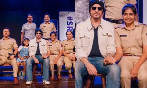 Shah rukh khan warmth gesture towards lady cop (Image Source: Instagram)