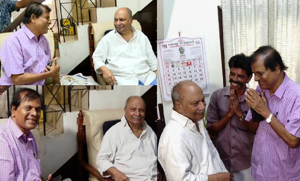 Poojappura Radhakrishnan meets AK antony for votes (Image source: Facebook)