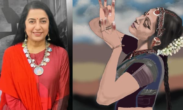 Suhasini Maniratnam draw potrait of shobhana (Image Source:Instagram)