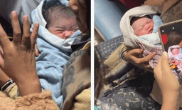 ട്രെയിന്‍ യാത്രയ്ക്കിടെ പ്രസവവേദന, ഓടിയെത്തി സഹയാത്രികര്‍, പിന്നാലെ പെണ്‍കുഞ്ഞിന് ജന്മം നല്‍കി യുവതി: വീഡിയോ 
