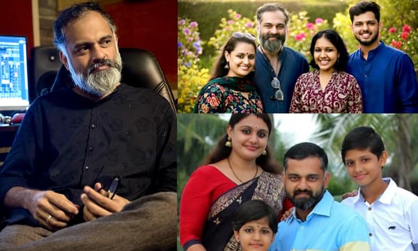 Bijibal with wife shanthi and kids (Image Source: Instagram)