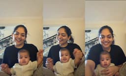 ഓമിയെക്കൊണ്ട് ഡാന്‍സ് കളിപ്പിച്ച് അഹാന; വീഡിയോ വൈറല്‍ 
