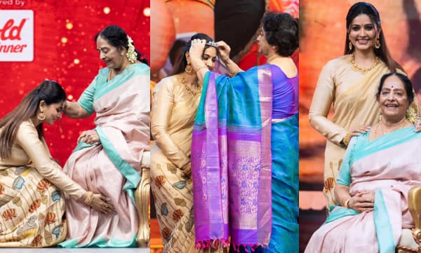 Sneha Prasanna with actress K R Vijay and Lakshmi (Image Source: Instagram)