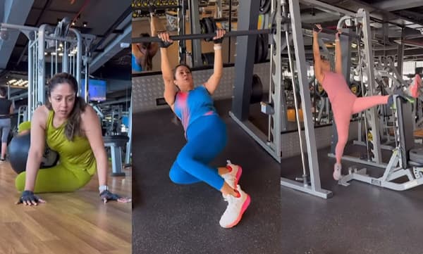 Jyotika doing workout (Image Source: Instagram)