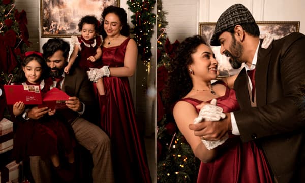 Pearle Maaney and Srinish Aravind with kids (Image Source: Instagram)