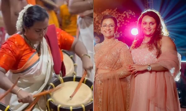 എന്റെ മകള്‍ രേവതിയുടെ ചെണ്ട അരങ്ങേറ്റം; വീഡിയോ പങ്കുവെച്ച് മേനക സുരേഷ് 
