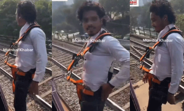 ജീവന്‍ പോലും പണയം വെച്ച് ഓടിക്കൊണ്ടിരിക്കുന്ന ട്രെയിനില്‍ യുവാവിന്റെ റീല്‍ ചിത്രീകരണം
