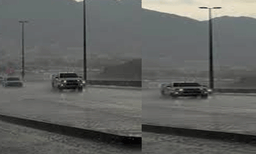 യുഎഇയിൽ പലയിടങ്ങളിലും ശക്തമായ മഴ തുടരുന്നു