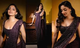 ബോളിവുഡ് ദിവയെപ്പോലെ ഗ്രേപ്പ് വൈന്‍ സീക്വന്‍ഡ് സാരിയില്‍ ഹോട്ട് ലുക്കില്‍ ഇഷാനി കൃഷ്ണ ; ആരാധകഹൃദയം കീഴടക്കി താരത്തിന്റെ പുതിയ ചിത്രങ്ങള്‍