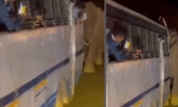 എന്റെ സ്വന്തം വണ്ടിയായിപ്പോയില്ലേ: മൂന്നാര്‍ റോഡില്‍ കെഎസ്ആര്‍ടിസി ബസ് തള്ളി കാട്ടാന, വീഡിയോ വൈറല്‍ 
