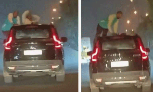 മദ്യലഹരിയില്‍ ഓടുന്ന കാറിന്റെ മുകളില്‍ കയറി യുവാക്കളുടെ ഡാന്‍സ് : വീഡിയോയ്ക്ക് വന്‍ വിമര്‍ശനം 
