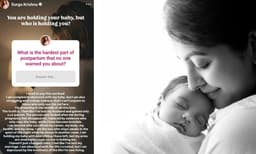 ‘പ്രസവശേഷം എന്റെ ഭർത്താവ് കോ-പാരന്റ് മാത്രമായി; അദ്ദേഹത്തിന് കുഞ്ഞിനെ മാത്രമേ കാണാൻ കഴിയുന്നുള്ളൂ, ഞാൻ അവിടെ അദൃശ്യയായി മാറി...’ കുറിപ്പുമായി ദുര്‍ഗ കൃഷ്ണ