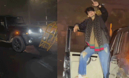 ഥാറുമായി പോലീസ് ബാരിക്കേഡുകള്‍ തകര്‍ത്ത് 14 കാരന്റെ അഭ്യാസ പ്രകടനം: സോഷ്യല്‍ മീഡിയയില്‍ വന്‍ പ്രതിഷേധം 
