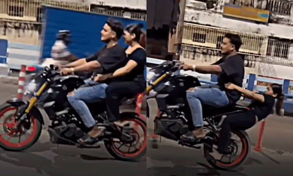 ഇത് ധൂം സ്‌റ്റൈല്‍ അല്ല, മരണക്കളി;  ബൈക്ക് സ്റ്റണ്ടിനിടെ പിടിവിട്ടു, പിന്നിലിരുന്ന യുവതിക്ക് ഗുരുതരപരിക്ക്, ആളിക്കത്തി ജനരോഷം
