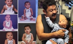 30 വര്‍ഷം മുന്‍പ് അഹാനയ്ക്കായി വാങ്ങിയ കുഞ്ഞുടുപ്പിട്ട് ഓമി; ചിത്രം പങ്കുവെച്ച് കൃഷ്ണകുമാര്‍ 
