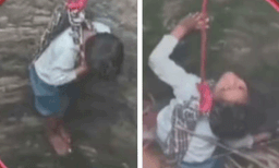 40 അടി താഴ്ചയുള്ള കിണറ്റിലേക്ക് വീണ ആട്ടിന്‍കുട്ടിയെ രക്ഷിച്ച് കുട്ടി, ഞെട്ടിക്കുന്ന ദൃശ്യങ്ങള്‍ പുറത്ത് 
