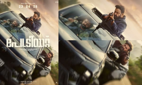 കാറിന്റെ ഫ്രണ്ട്സീറ്റല്‍ തോക്ക് ചൂണ്ടി മമ്മൂട്ടി; മൂണ്‍റൂഫ് ഓപ്പണിംഗില്‍ തോക്കുമായി മോഹന്‍ലാല്‍; ഇവരുടെ സാരഥിയായി കുഞ്ചാക്കോ ബോബന്‍; ‘പേട്രിയറ്റ്’ സെക്കന്റ് ലുക്ക് പോസ്റ്റര്‍ തരംഗം