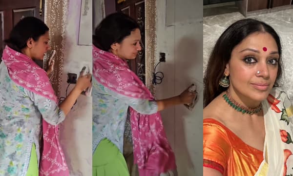 ശോഭനയ്ക്ക് തേപ്പും അറിയാമോ? വീടിന് സ്വന്തമായി പെയിന്റടിച്ച് താരം
