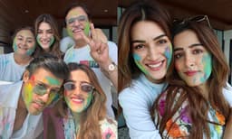 കുടുംബത്തോടൊപ്പം ഹോളി ആഘോഷിച്ച് കൃതി സനോണ്‍; ചിത്രങ്ങള്‍
