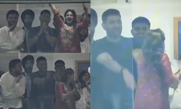 ഇന്ത്യ- ഇംഗ്ലണ്ട് സെമിഫൈനലിനിടെ ഔട്ടെന്ന് കരുതി തുള്ളിച്ചാടി സാക്ഷി ധോണി; ചിരിയോടെ ‘അവിടെ ഇരിക്കൂ’വെന്ന് എം.എസ്. ധോണി; വീഡിയോ വൈറൽ 