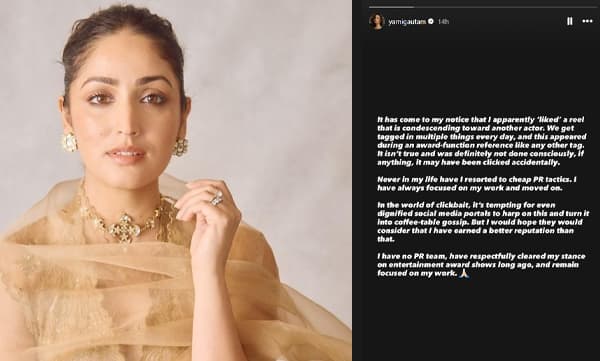 Yami Gautam clarifies accidental like on reel mocking Kriti Sanon (Image Source: Instagram)