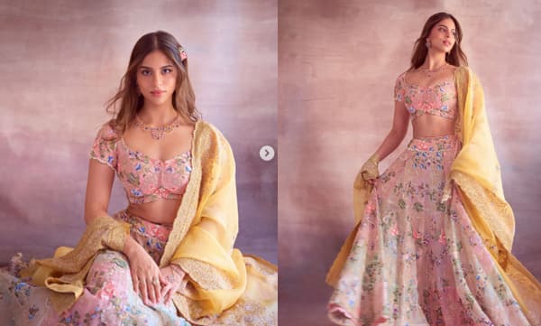 ഫ്‌ളോറല്‍ ലെഹങ്കയില്‍ സുന്ദരിയായി സുഹാന ഖാന്‍; ചിത്രങ്ങള്‍
