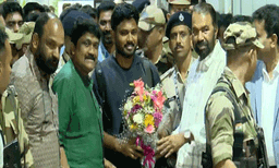 ജന്മനാട്ടില്‍ അഭിമാനത്തോടെ സഞ്ജു ;  ആവേശോജ്ജ്വല സ്വീകരണം