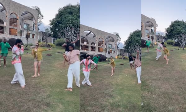 Anand Devarakonda dancing with rashmika, vijay and friends (Image Source: Instagram)