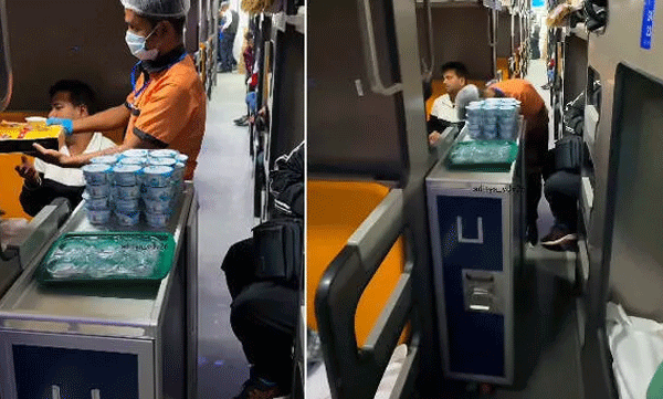 വിമാനത്തില്‍ കിട്ടുന്ന അതേ സര്‍വ്വീസ്: വന്ദേഭാരത് സ്ലീപ്പറിലെ ഭക്ഷണ വിതരണത്തെ പ്രശംസിച്ച് യാത്രക്കാരന്‍ 
