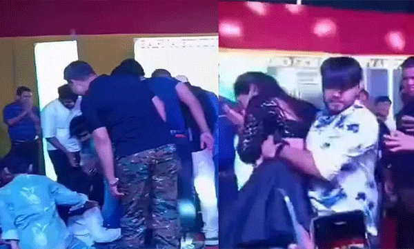സ്‌റ്റേജ് ഷോയ്ക്കിടെ നര്‍ത്തകിയെ കാണികള്‍ക്കിടയിലേക്ക് വലിച്ചെറിഞ്ഞ് ഗായകന്‍: വന്‍ പ്രതിഷേധം 
