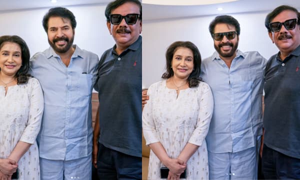 Lissy and Priyadarshan with mammootty (Image Source: Instagram)