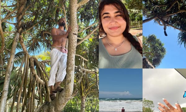 മരത്തിന് മുകളില്‍ കയറി പ്രണവ്, ചിത്രം പകര്‍ത്തി വിസ്മയ
