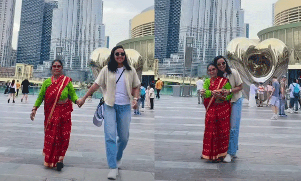 ഒടുവില്‍ അത് സാക്ഷാത്കരിച്ചു: അമ്മയെ ബുര്‍ജ് ഖലിഫയ്ക്ക് മുന്നിലെത്തിച്ച് മകള്‍, വീഡിയോ 
