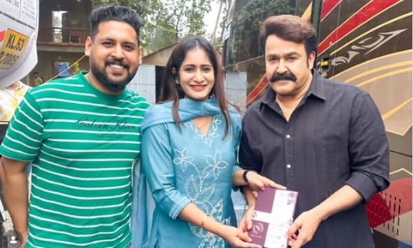 നടി മേഘ മാത്യു വിവാഹിതയാകുന്നു, വരന്‍ നിഥിന്‍ ജോയ് ;ആദ്യ ക്ഷണക്കത്ത് മോഹന്‍ലാലിന് കൈമാറി താരം 
