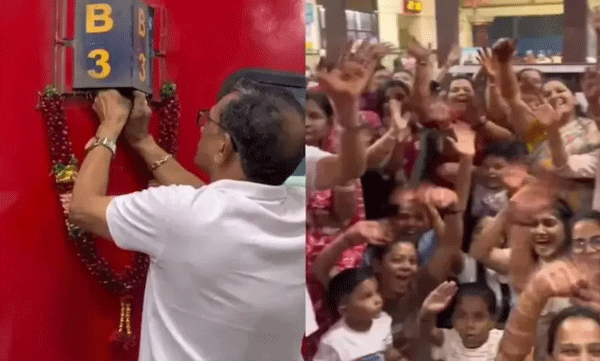 കേക്ക് മുറിച്ചും, പാട്ടുപാടിയും ആടിത്തിമിര്‍ത്തും ബന്ധുക്കള്‍: വിവാഹാഘോഷത്തിനായി ട്രെയിന്‍ കോച്ച് ബുക്ക് ചെയ്ത് കുടുംബം, വീഡിയോ 
